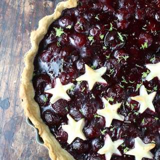Lime and Fresh Cherry Pie