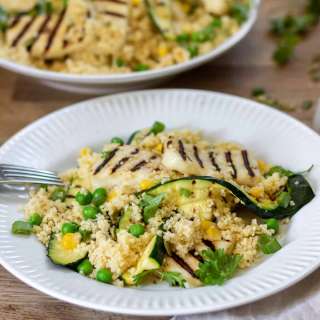 Zucchini Halloumi Couscous