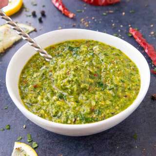 Zhug Recipe (Yemenite Green Hot Sauce with Chili Peppers, Herbs and Oil)