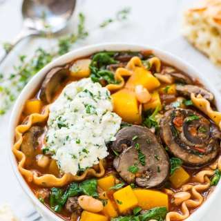 Vegetarian Crockpot Lasagna Soup