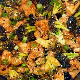 Air Fryer Honey Garlic Chicken and Broccoli