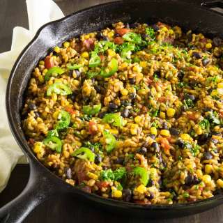 Mexican Rice and Beans with Chorizo
