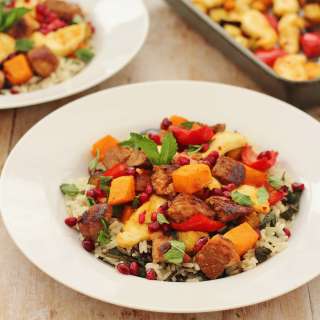Warm Lamb and Halloumi Rice Salad