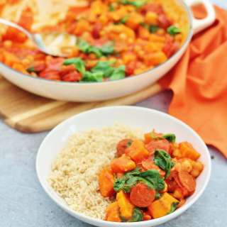 One Pot Chorizo, Chickpea and Sweet Potato Stew