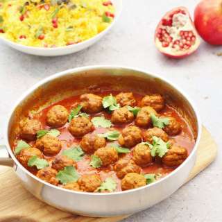 Persian Jewelled Rice and Spicy Lamb Meatballs
