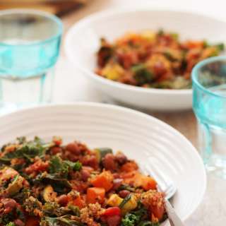 Quinoa, Kale and Borlotti Bean Stew