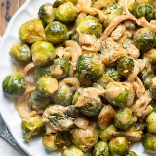 Creamy Miso Brussels Sprouts