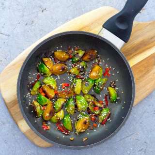 Stir Fried Sprouts with Ginger and Chilli
