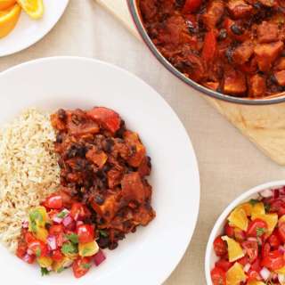 Easy Brazilian Feijoada with Orange and Tomato Salsa