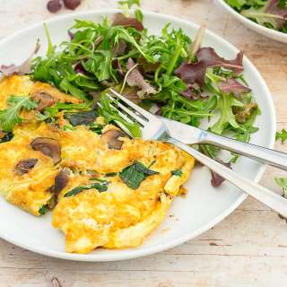 Spinach and Mushroom Omelette