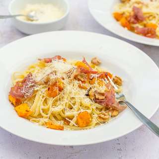 Butternut Squash, Prosciutto and Walnut Pasta