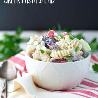 Light and Creamy Greek Pasta Salad