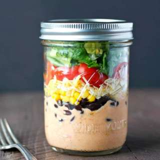 Chicken Taco Mason Jar Salads