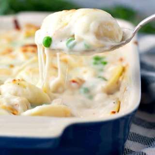 Dump-and-Bake Chicken and Ravioli in Alfredo Sauce