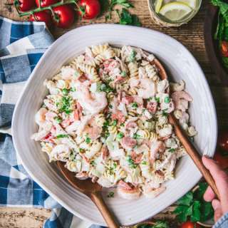 Chicken Pasta Salad with Shrimp and Pepperoni