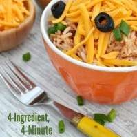4-Ingredient, 4-Minute Chicken Taco Rice Bowls