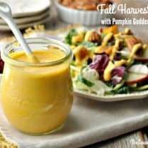 Fall Harvest Salad with Pumpkin Goddess Dressing