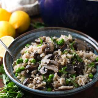 Easy Mushroom Risotto {Oven-Baked and No-Stir!}