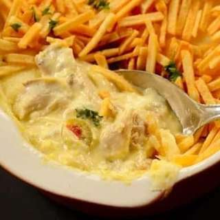 Chicken Fricassée with Shoestring Potatoes