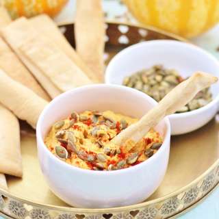 Roasted Pumpkin Hummus (Vegan)