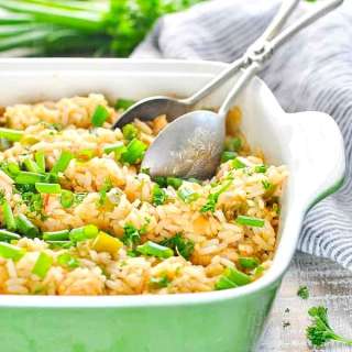 Dirty Rice Recipe with Chicken {Dump-and-Bake}