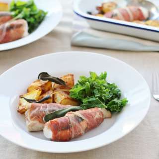 Prosciutto Wrapped Turkey Mini Fillets with Sage and Sausage Stuffing
