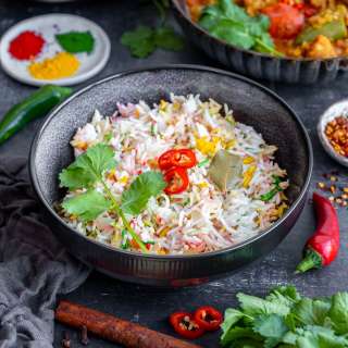 Multicoloured Pilau Rice (Like you get in Indian restaurants)