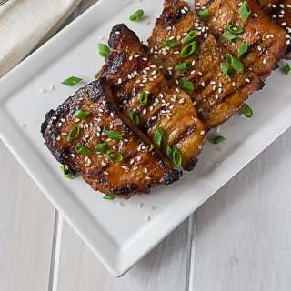 Korean Barbecue Pork Chops Recipe Card