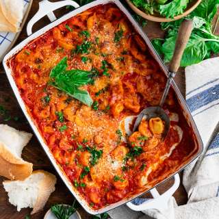 4-Ingredient Baked Tortellini