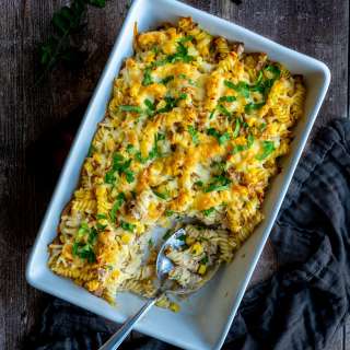 Super Simple Creamy Tuna Pasta Bake