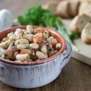 Cannellini Bean, Parsley, Tomato, Red Onion Salad