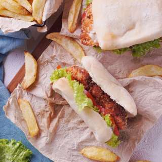 Simple Fried Salmon Sandwich