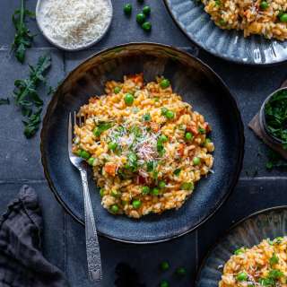 Easy Peasy Chorizo Risotto