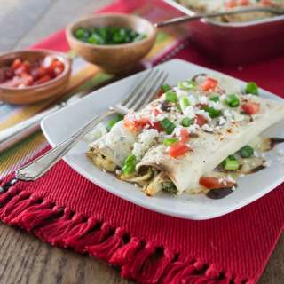 Easy Chicken Enchiladas with Jalapeno White Sauce