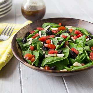 Spinach Salad with Pomegranate Dijon Dressing Recipe Card