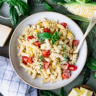 Easy Boursin Cheese Pasta with Summer Vegetables