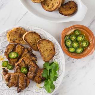Spanish Style Grilled Marinated Pork Recipe Card