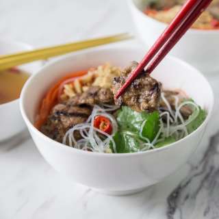 Vietnamese Grilled Pork with Noodles - Bún Thịt Nướng