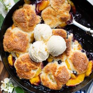 Peach Blueberry Cobbler