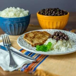Black Beans and Rice with Adobo Pork Chops Recipe