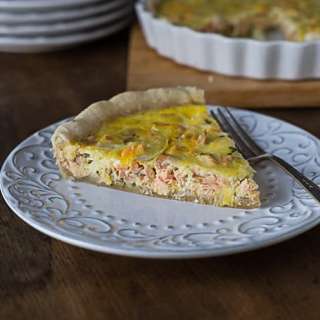 Salmon Quiche Recipe Card