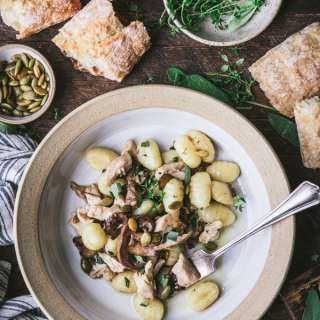 Chicken Gnocchi with Mushrooms and Brown Butter