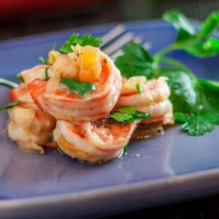 Spanish Style Shrimp Tapas with Tomatoes and Onions Recipe