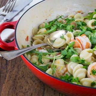 Orecchiette with Shrimp, Fennel and Arugula Recipe