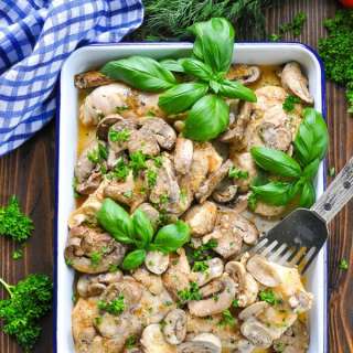 Dump-and-Bake Chicken and Mushrooms