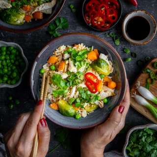 Leftover Turkey Fried Rice (The BEST Leftover Turkey Recipe!)