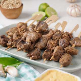 Beef Heart Skewers