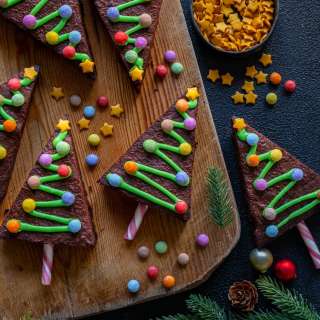 Easy Christmas Tree Brownies