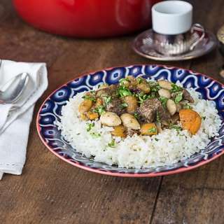 Lamb Stew Infused with Rose Water Recipe