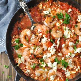 Baked Shrimp with Tomatoes and Feta